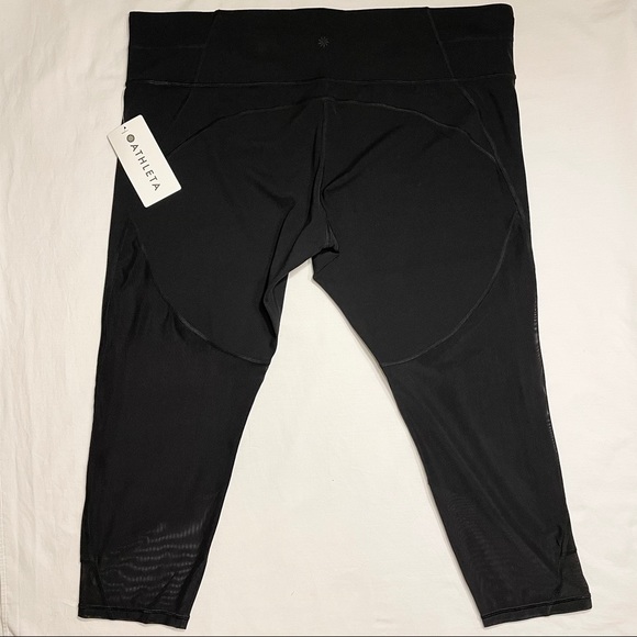 Athleta Leggings Affirmation Mesh 7/8 Tight Black Size 2X - Picture 3 of 9